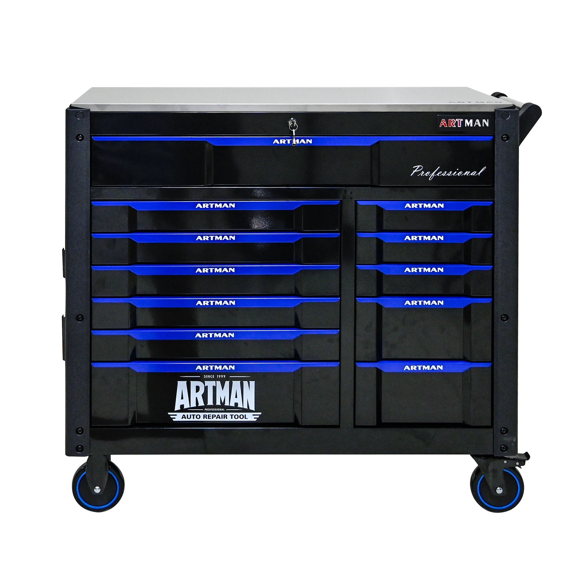 12-Layer Drawer Tool Trolley with Wheels