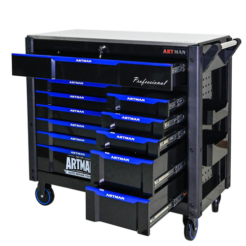 12-Layer Drawer Tool Trolley with Wheels