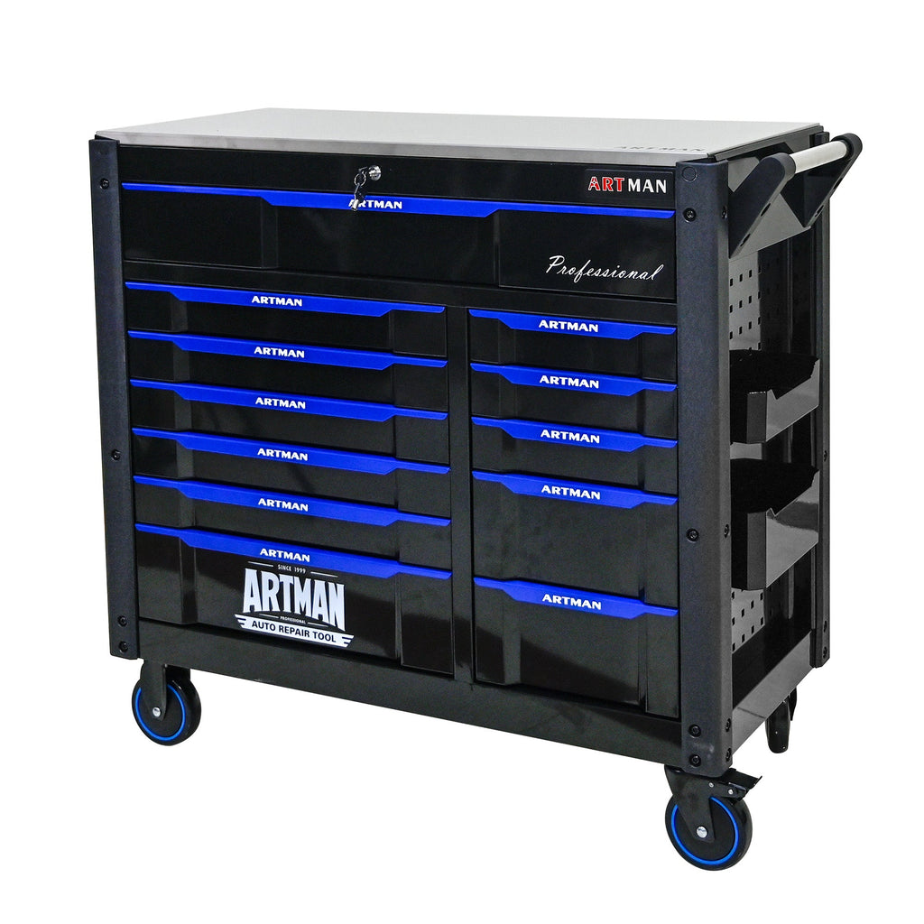 12-Layer Drawer Tool Trolley with Wheels